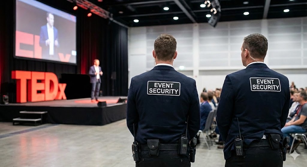 Professional event security team managing crowd safety at a Virginia event